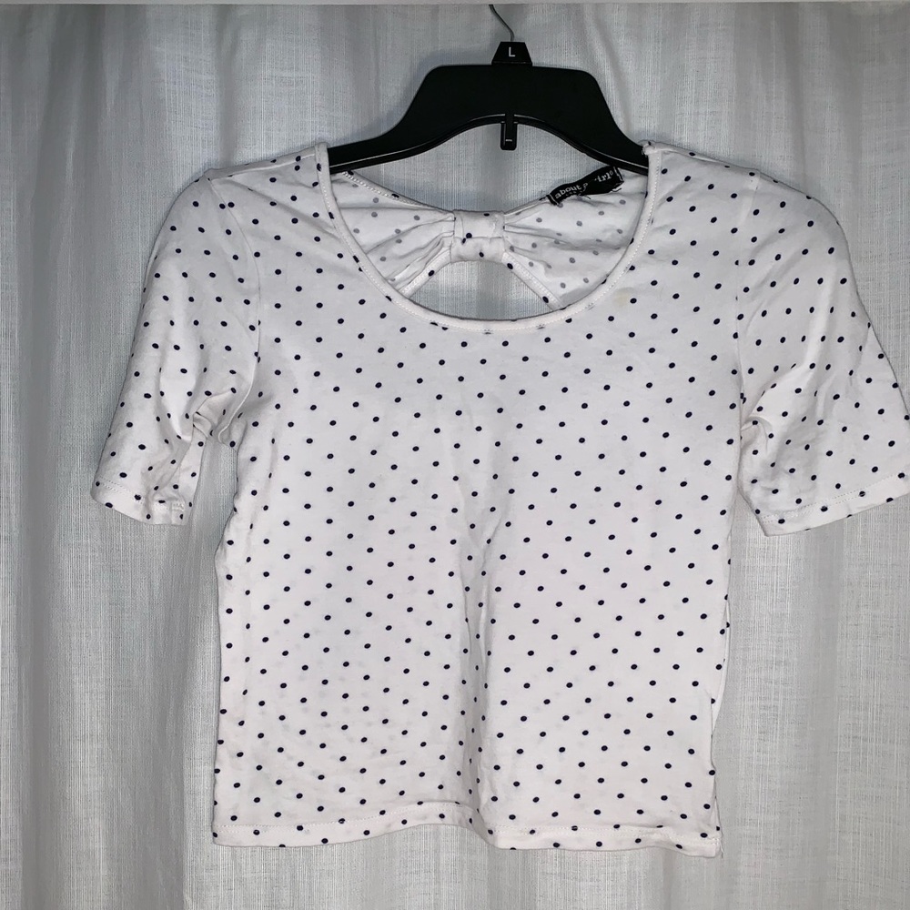 Fitted Polka Dot Top